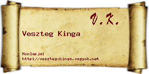 Veszteg Kinga névjegykártya