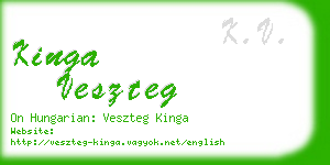 kinga veszteg business card